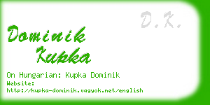 dominik kupka business card